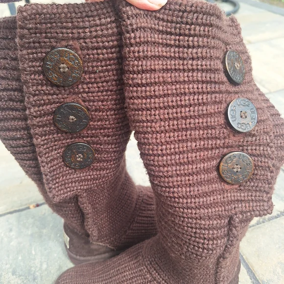 UGG Brown Knit Convertable Boots  Size 7 Good Condition!! - Picture 11 of 15